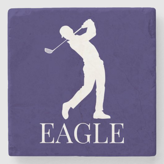 Blue Navy Golf EAGLE Steinuntersetzer (Vorderseite)