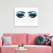 Blue Navy Makeup Artist Beauty Lashes Leinwanddruck (Insitu (Wohnzimmer))