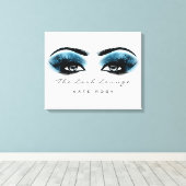 Blue Navy Makeup Artist Beauty Lashes Leinwanddruck (Insitu (Holzboden))
