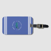 Blue Navy Nautical Anchor Yacht Club segelt Whale Gepäckanhänger (Vorderseite (Horizontal))
