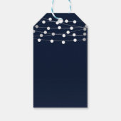 Blue Navy String Lights Moderner Chic Elegante Gef Geschenkanhänger (Rückseite)