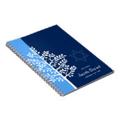 Blue Navy Tree of Life Bar Mitzvah Gästebuch Notizblock (Rechte Seite)
