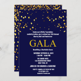 Blue Navy Wohltätigkeit Ball Corporate Fundraising Einladung