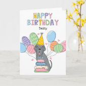 Blue Neapolitan Mastiff Birthday Karte (Gelbe Blume)