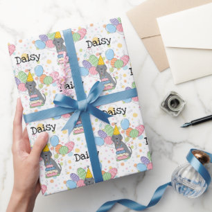 Blue Neapolitan Mastiff Dog Birthday Geschenkpapier