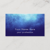 Blue Nebula Custom Text Cool Modern QR Code Visitenkarte (Vorderseite)