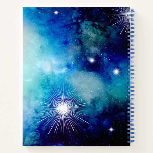 Blue Nebula Note Book Journal Sketchbook Notizbuch (Rückseite)