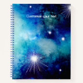 Blue Nebula Note Book Journal Sketchbook Notizbuch (Vorderseite)