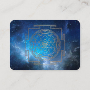 Blue Nebula Sri Yantra - Visitenkarte