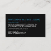 Blue Neeball Baseball Bat, Baseball Player, Busbus Visitenkarte (Rückseite)