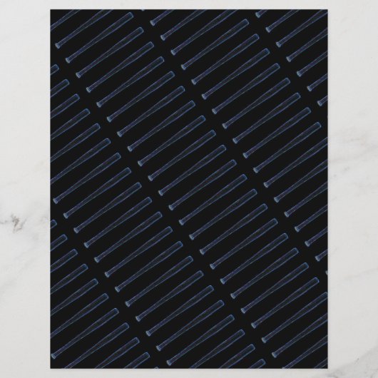 Blue Neon Baseball Bat, Baseball Camp Werbung Flyer (Hinten)