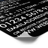 Blue Neon Baseball Bat, Baseball Camp Werbung Poster (Ecke)