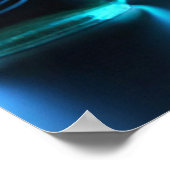 Blue Neon Beer Flaschen Poster (Ecke)