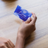 Blue Neon Brows Script Visitenkarte