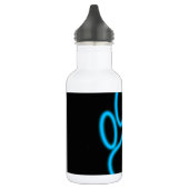 Blue Neon Dog Paw Print Trinkflasche (Links)