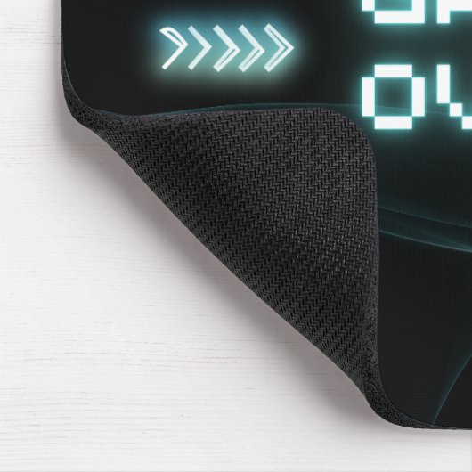 Blue Neon Game Over Mousepad (Ecke)