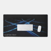 Blue Neon Lights Custom Gaming Extended Desk Mat Schreibtischunterlage (Tastatur & Maus)