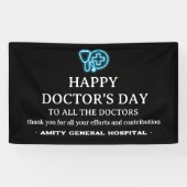Blue Neon National oder International Doctor Day Banner (Horizontal)