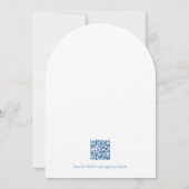 Blue Nesting Party Minimal-Einladung mit qr-Code Einladung (Rückseite)