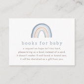 Blue Neutral Boho Regenbogenbücher für Baby Begleitkarte (Vorderseite)