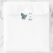 Blue New Baby Ost-Taille Es ist ein Boy Stiickers Runder Aufkleber (Tasche)