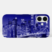 Blue New York City Case-Mate iPhone Hülle (Rückseite (Horizontal))