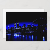 Blue New York City Einladung (Vorne/Hinten)