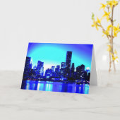 Blue New York City Karte (Gelbe Blume)