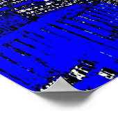 Blue New York City Night Artwork Poster (Ecke)