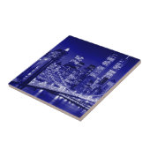 Blue New York City Night Fliese (Seite)