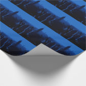 Blue New York City Night Geschenkpapier (Ecke)