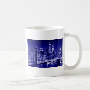 Blue New York City Night Kaffeetasse