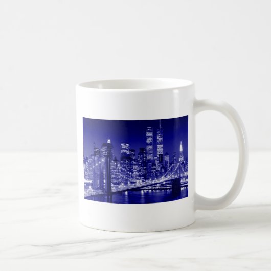 Blue New York City Night Kaffeetasse (Rechts)
