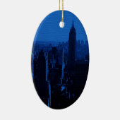 Blue New York City Night Keramik Ornament (Rechts)