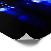 Blue New York City Night Poster (Ecke)