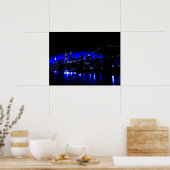 Blue New York City Night Poster (Küche)