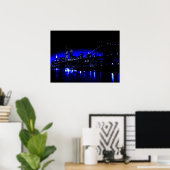Blue New York City Night Poster (Heimbüro)