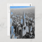 Blue New York City Night Postkarte (Vorne/Hinten)
