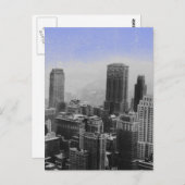 Blue New York City Night Postkarte (Vorne/Hinten)