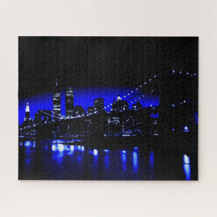 Blue New York City Night Puzzle