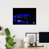 Blue New York City Poster Print (Heimbüro)