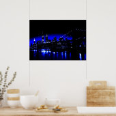 Blue New York City Poster Print (Küche)