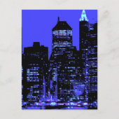 Blue New York City Postkarte (Vorderseite)