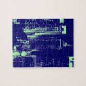 Blue New York City Puzzle (Horizontal)