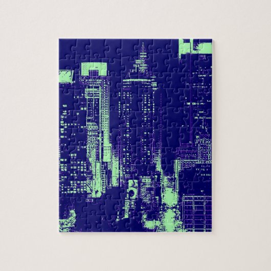 Blue New York City Puzzle (Vertikal)