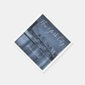 Blue New York City Serviette (Ecke)