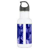 Blue New York Edelstahlflasche (Rückseite)