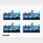 Blue New York Rechteckiger Aufkleber (Blatt)