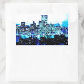 Blue New York Rechteckiger Aufkleber (Tasche)