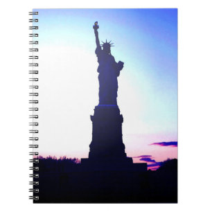 Blue New York Sunset - Lady Liberty Notebook Notizblock